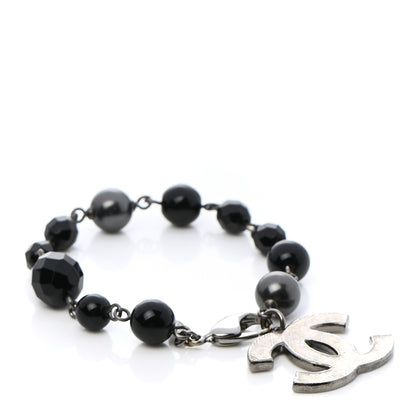 Chanel Pearl Beaded CC Bracelet Black 1 of 5