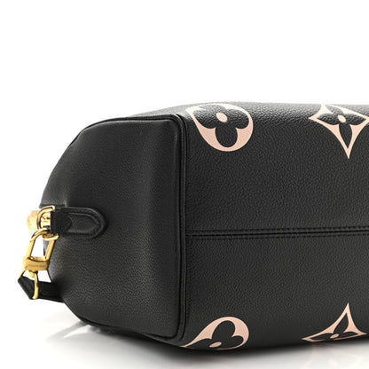 Louis Vuitton Empreinte Monogram Giant Speedy Bandouliere 25 Black Beige 9 of 10