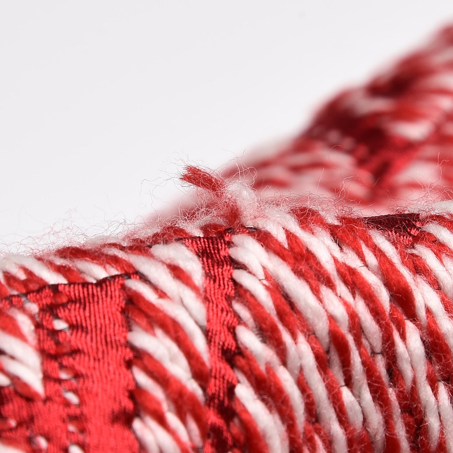 Wool Silk Logomania Mix Scarf Coquelicot