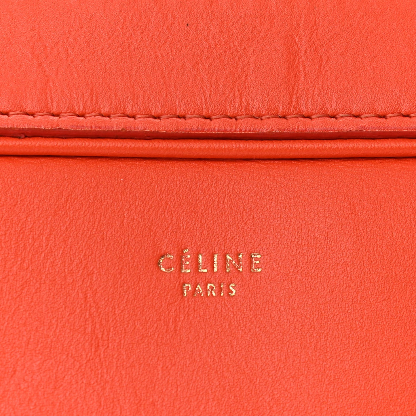 Nappa Side Lock Dragonne Shoulder Bag Bright Orange