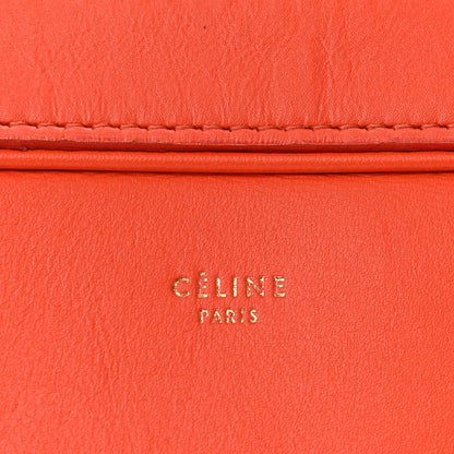 Celine Nappa Side Lock Dragonne Shoulder Bag Bright Orange 5 of 13