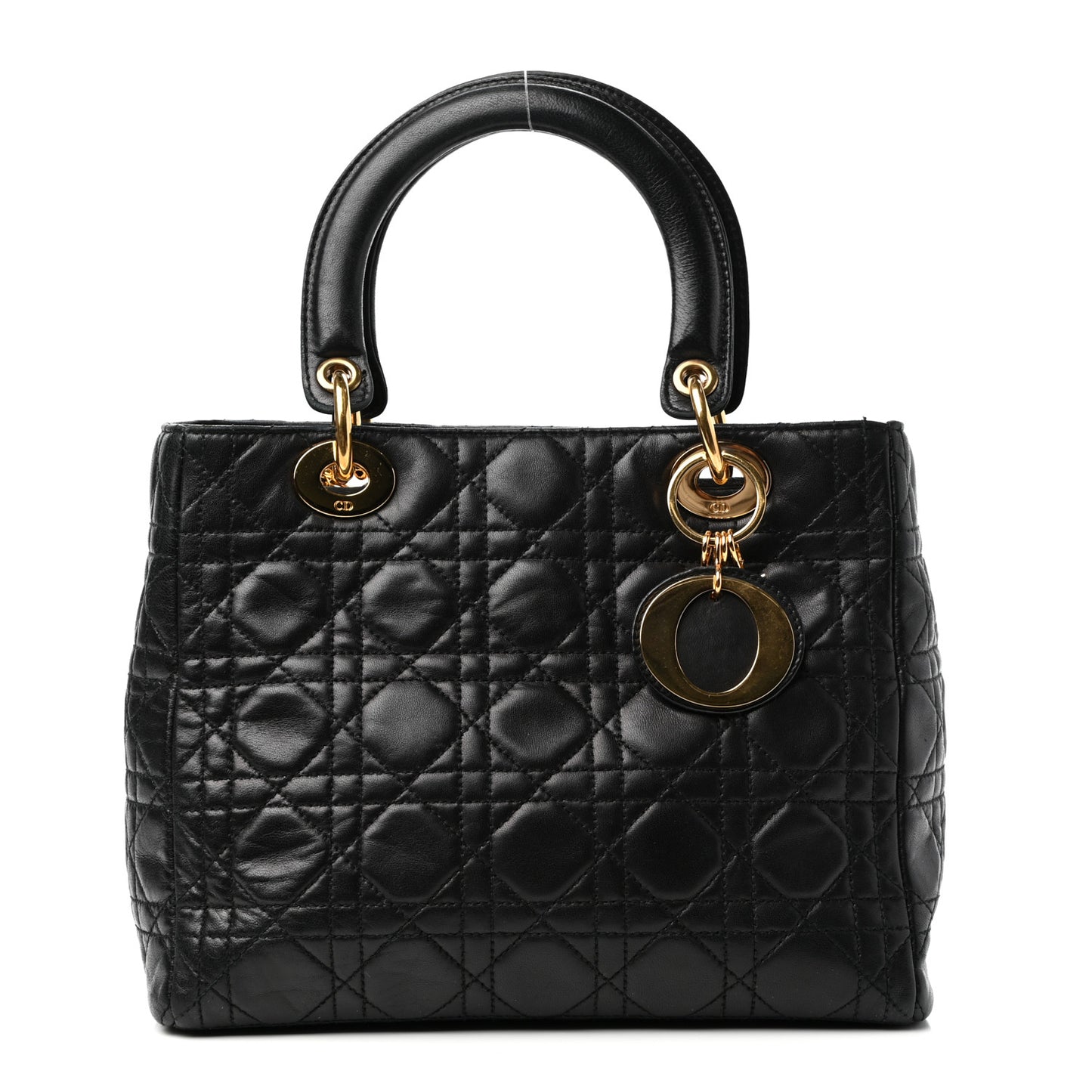Lambskin Cannage Medium Lady Dior Black
