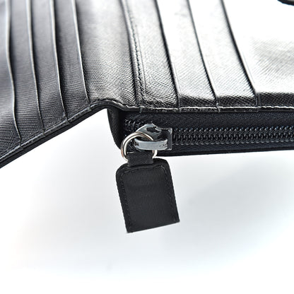 Prada Tessuto Nylon Compact Zip Around Wallet Black 9 of 13