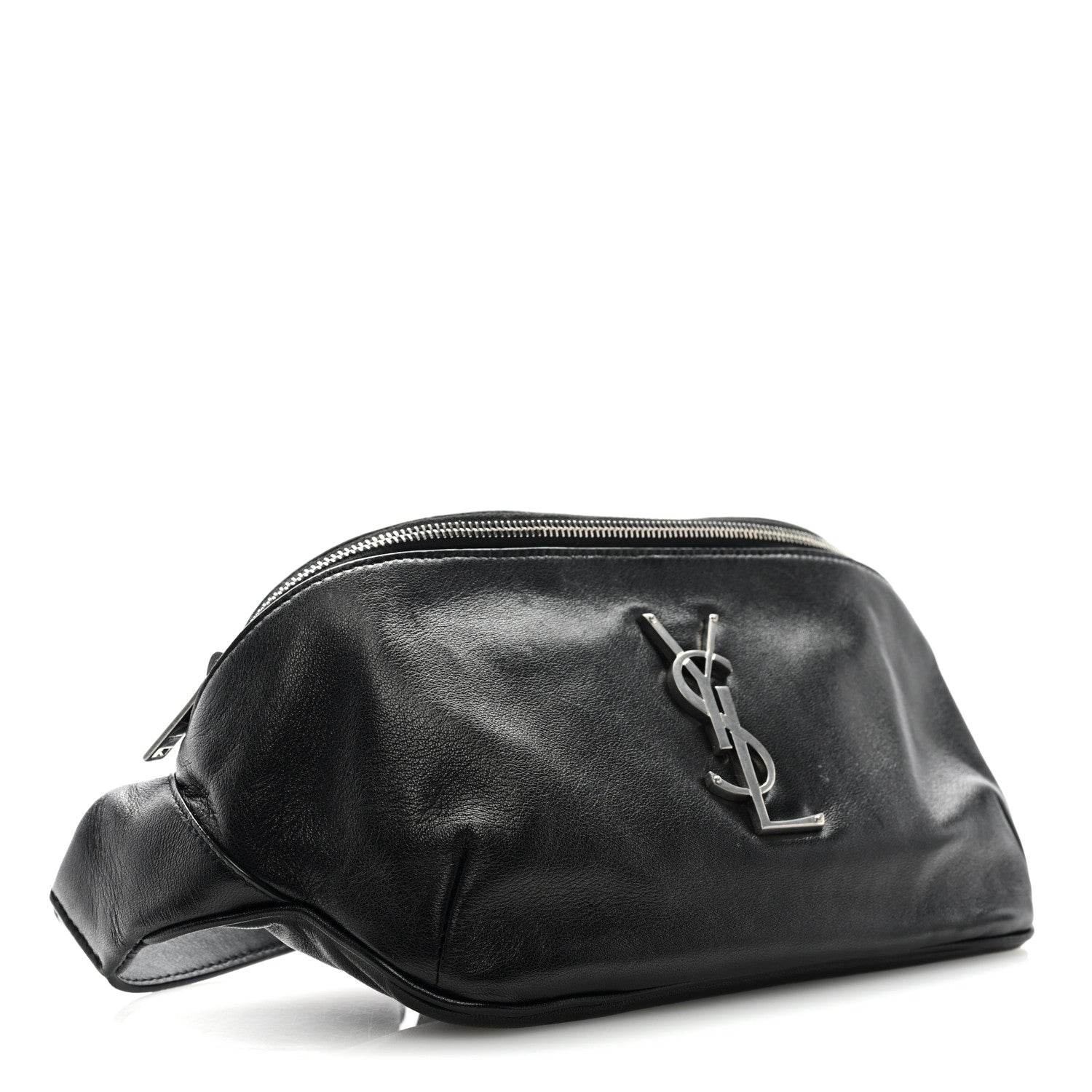 Saint Laurent Calfskin Monogram Belt Bag Black 4 of 8