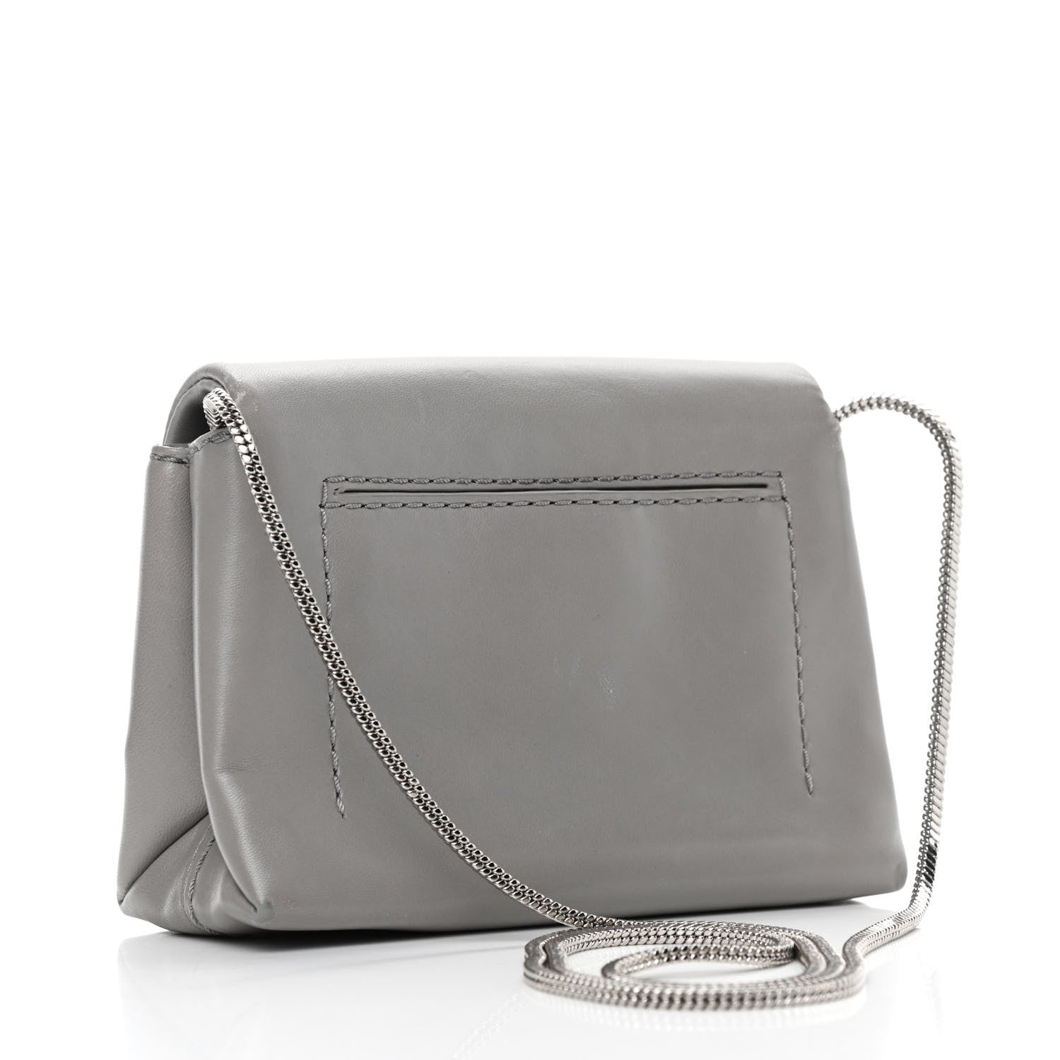 3.1 Phillip Lim Calfskin Alix Soft Flap Clutch Grey 3 of 9
