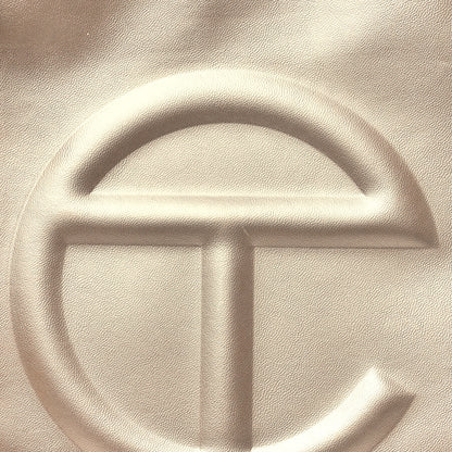 Telfar Metallic Vegan Leather Medium Shopping Bag Gold 7 of 9