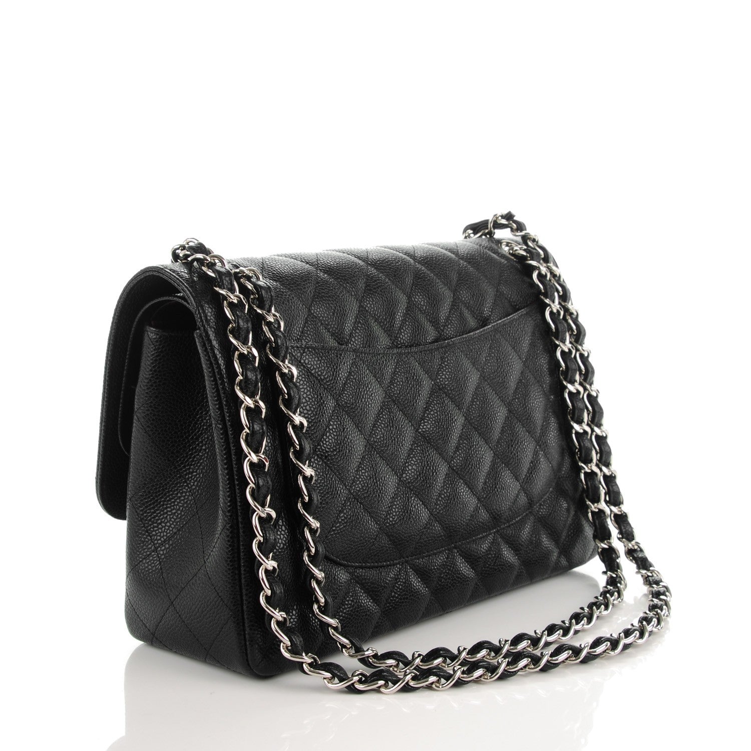 Chanel Caviar Quilted Jumbo Double Flap Black 3 of 8