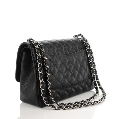 Chanel Caviar Quilted Jumbo Double Flap Black 3 of 8