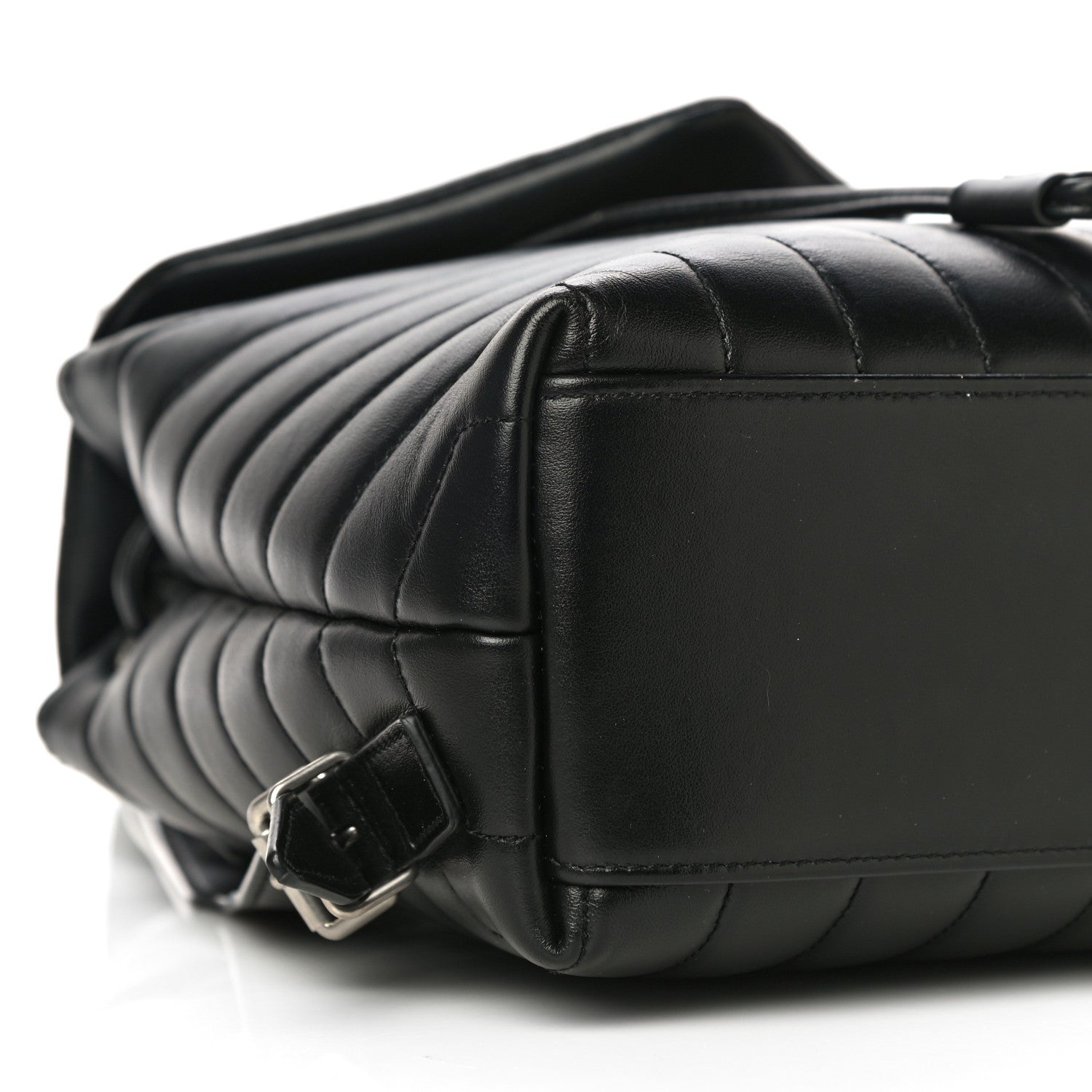 Saint Laurent Calfskin Y Quilted Monogram Small Loulou Backpack Black 10 of 13
