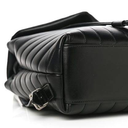 Saint Laurent Calfskin Y Quilted Monogram Small Loulou Backpack Black 10 of 13