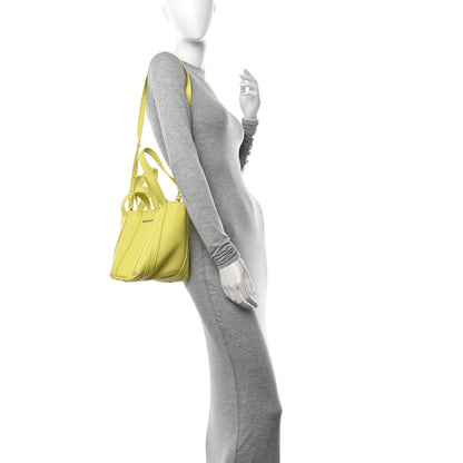 Balenciaga Grained Calfskin XS Everyday North South Shoulder Tote Bag Lemon 2 of 11