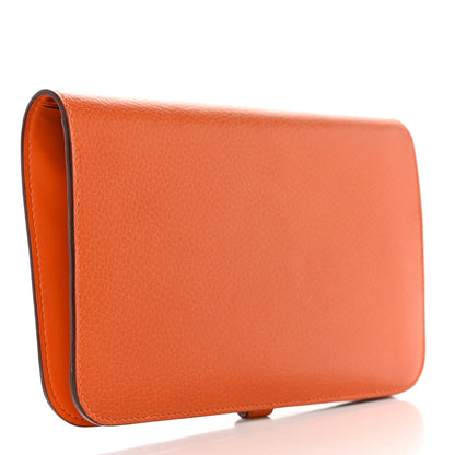 Hermes Togo Dogon Duo Wallet Orange 4 of 8
