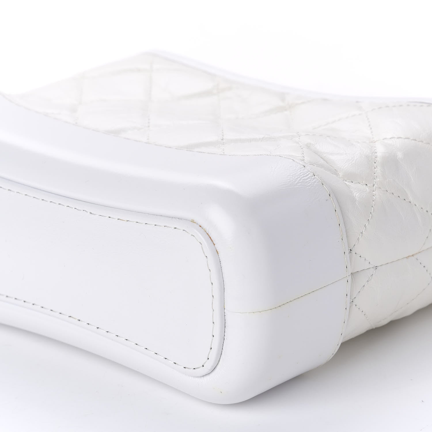 Chanel Aged Calfskin Quilted Small Gabrielle Hobo White 8 of 10