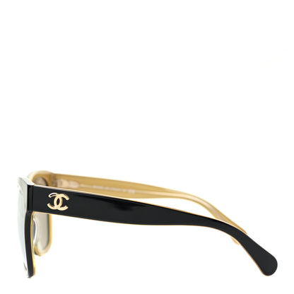 Chanel Acetate Mirrored Runway Square Sunglasses 5380 Black Gold 3 of 8
