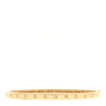 Roberto Coin 18K Yellow Gold Symphony Pois Moi Oval Bangle Bracelet 1 of 6