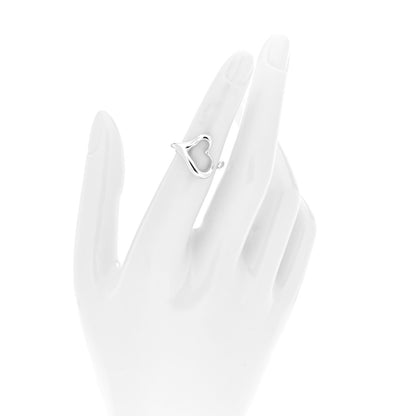 Tiffany Sterling Silver Elsa Peretti Open Heart Ring 51 5.75 2 of 4