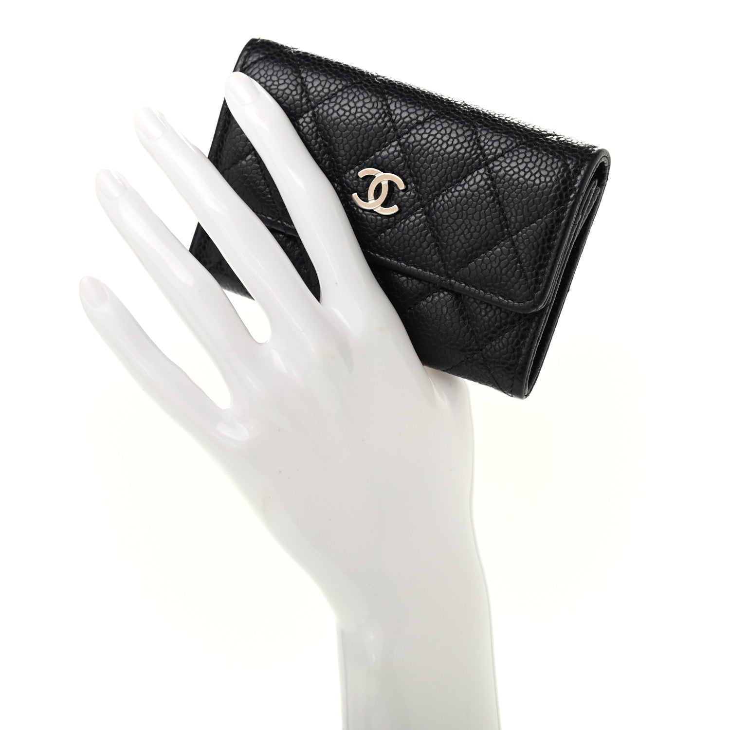 Chanel Caviar Quilted Flap Card Holder Black 2 of 9