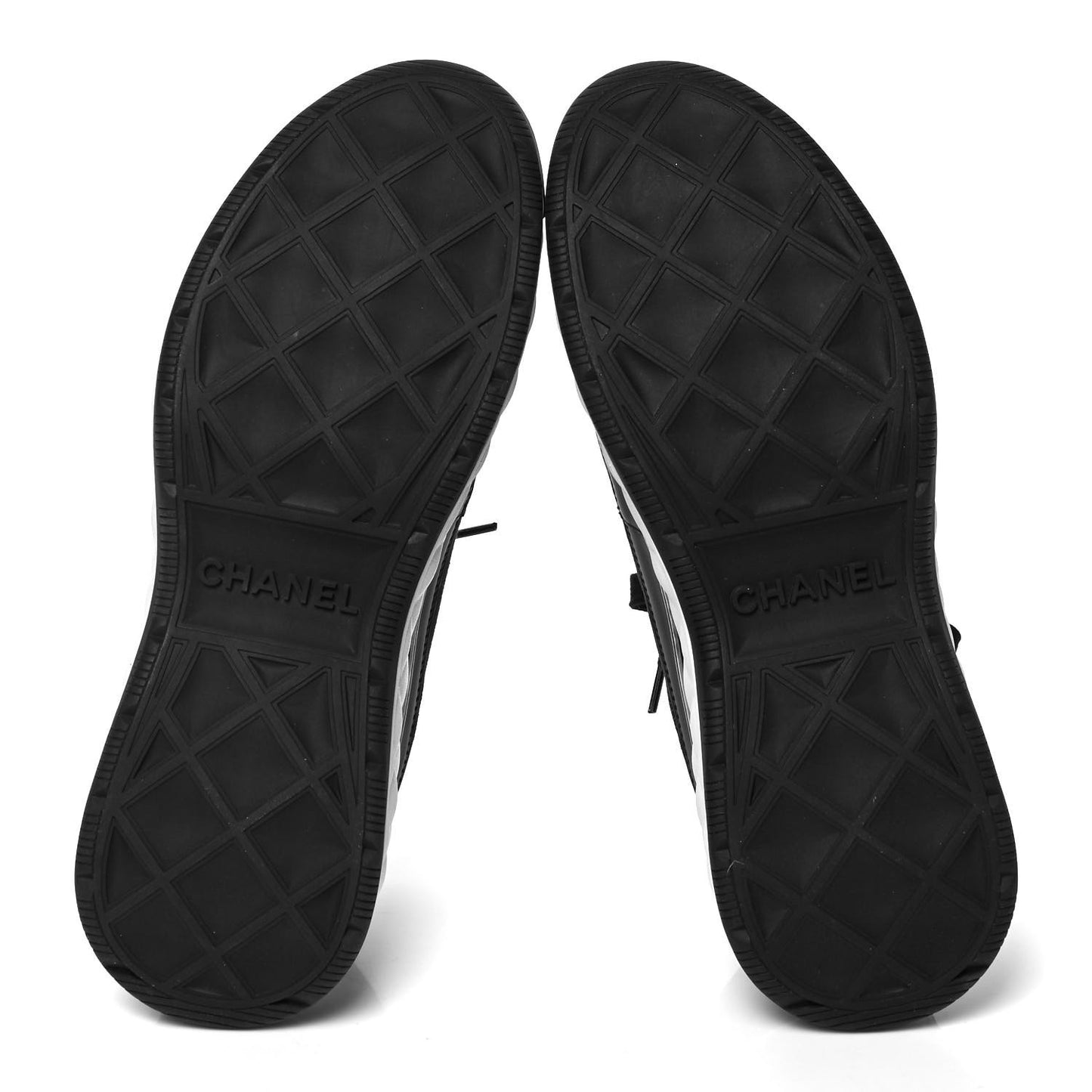 Velvet Calfskin Mixed Fibers CC Sneakers 39.5 Black