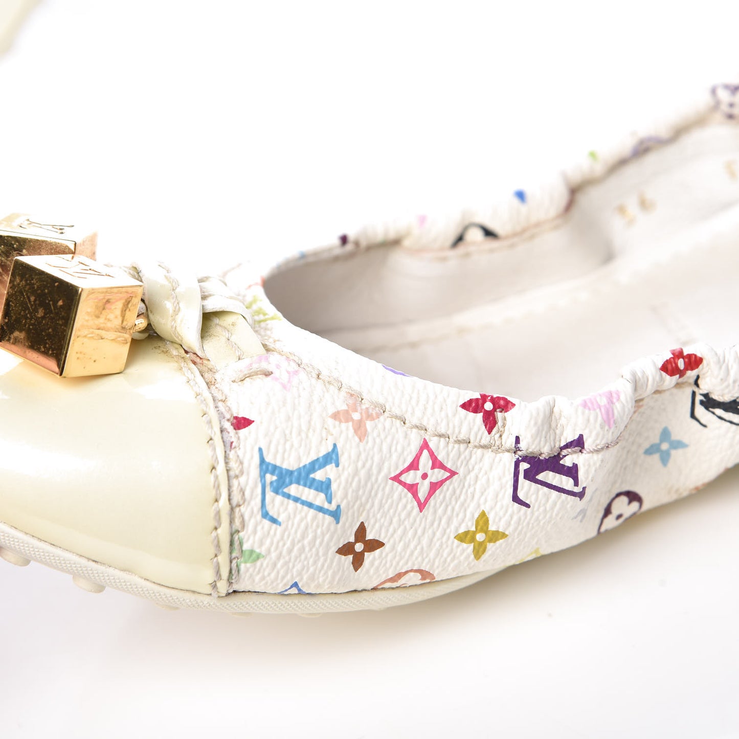 Monogram Multicolor Lovely Ballet Flats 36 White