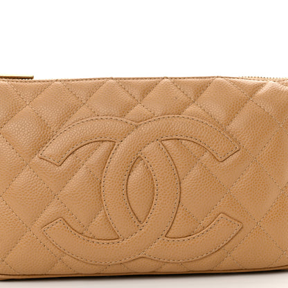 Chanel Caviar Quilted Timeless CC Shoulder Bag Beige 8 of 15