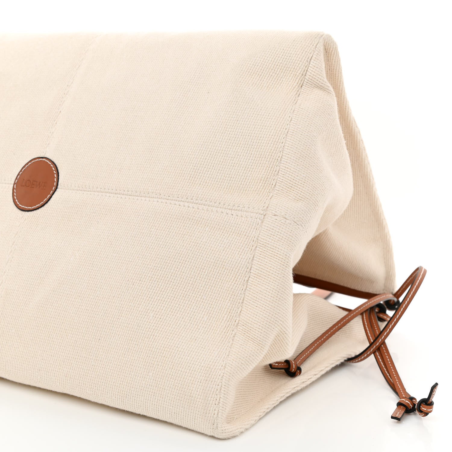 Loewe Canvas Calfskin Cushion Tote Beige 8 of 8