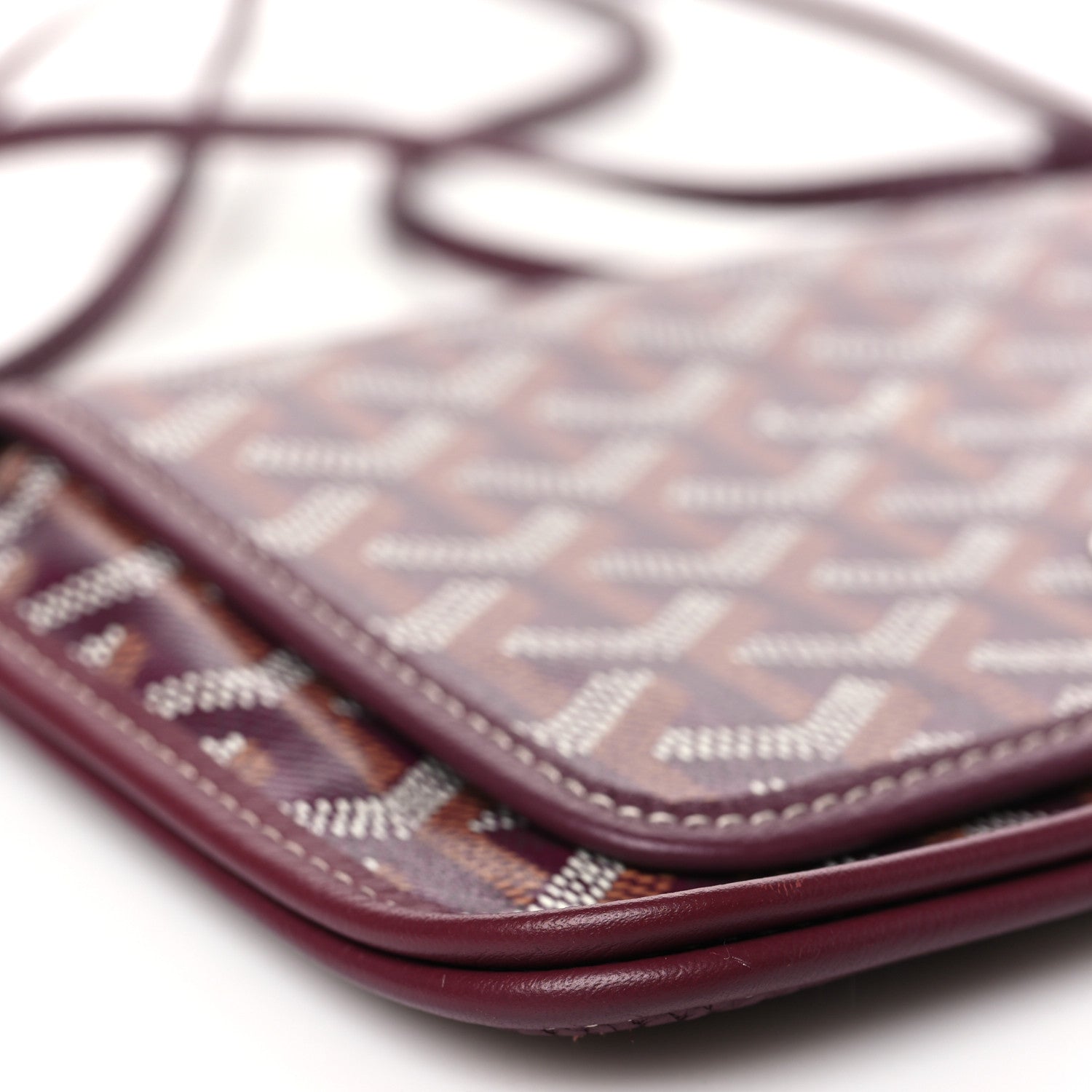 Goyard Goyardine Plumet Wallet Clutch Burgundy 8 of 9