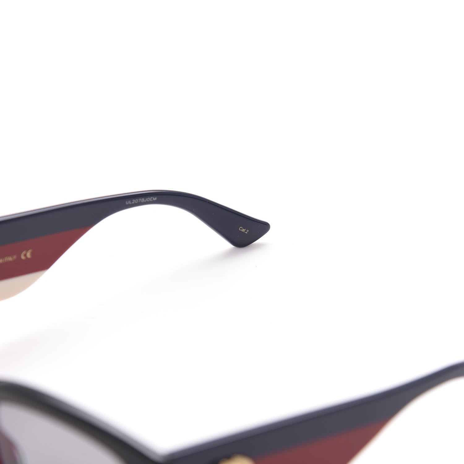 Gucci Acetate Web Oversized Frame Rectangle Sunglasses GG0276S Black Multicolor 7 of 9