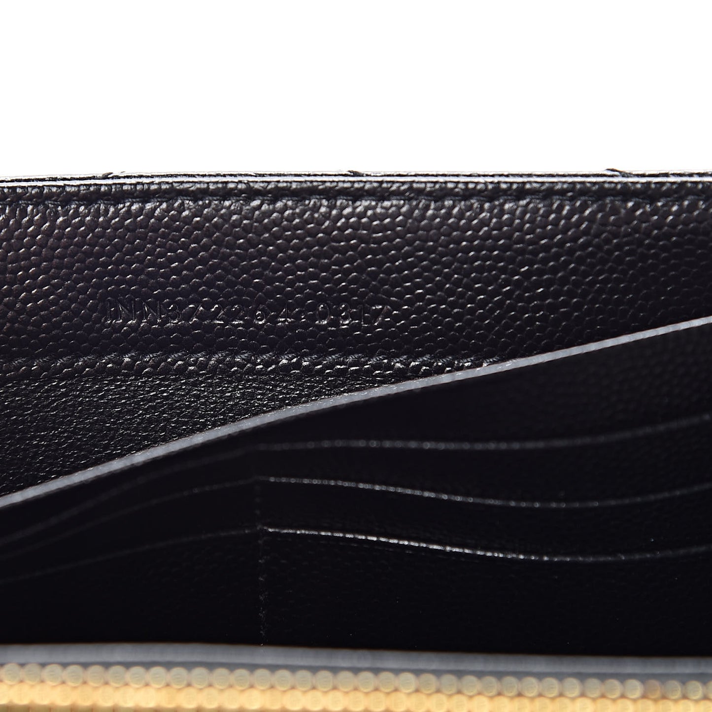 Grain De Poudre Matelasse Chevron Monogram Flap Wallet Black