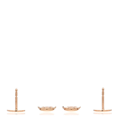 Hermes 18K Rose Gold TPM Ex-Libris Stud Earrings 3 of 4