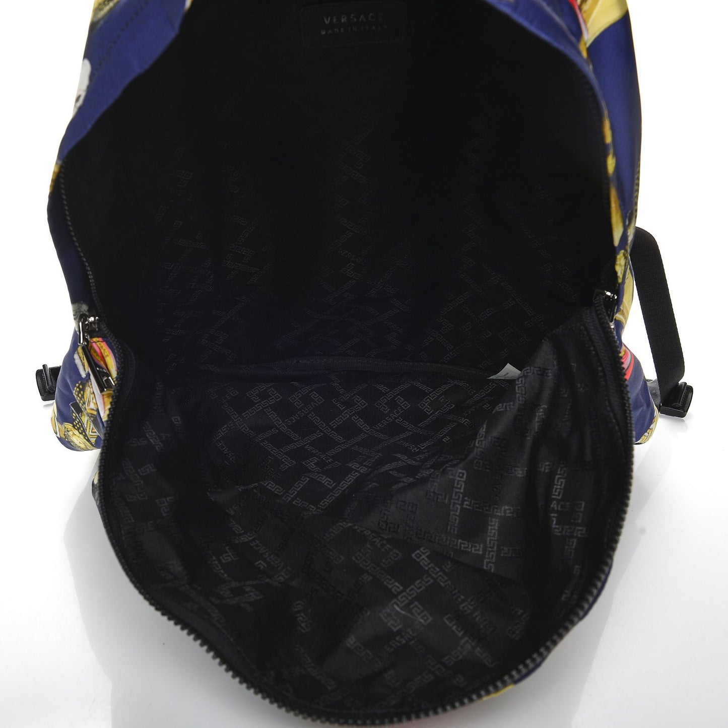 Nylon Palazzo Medusa Belt Print Backpack Blue