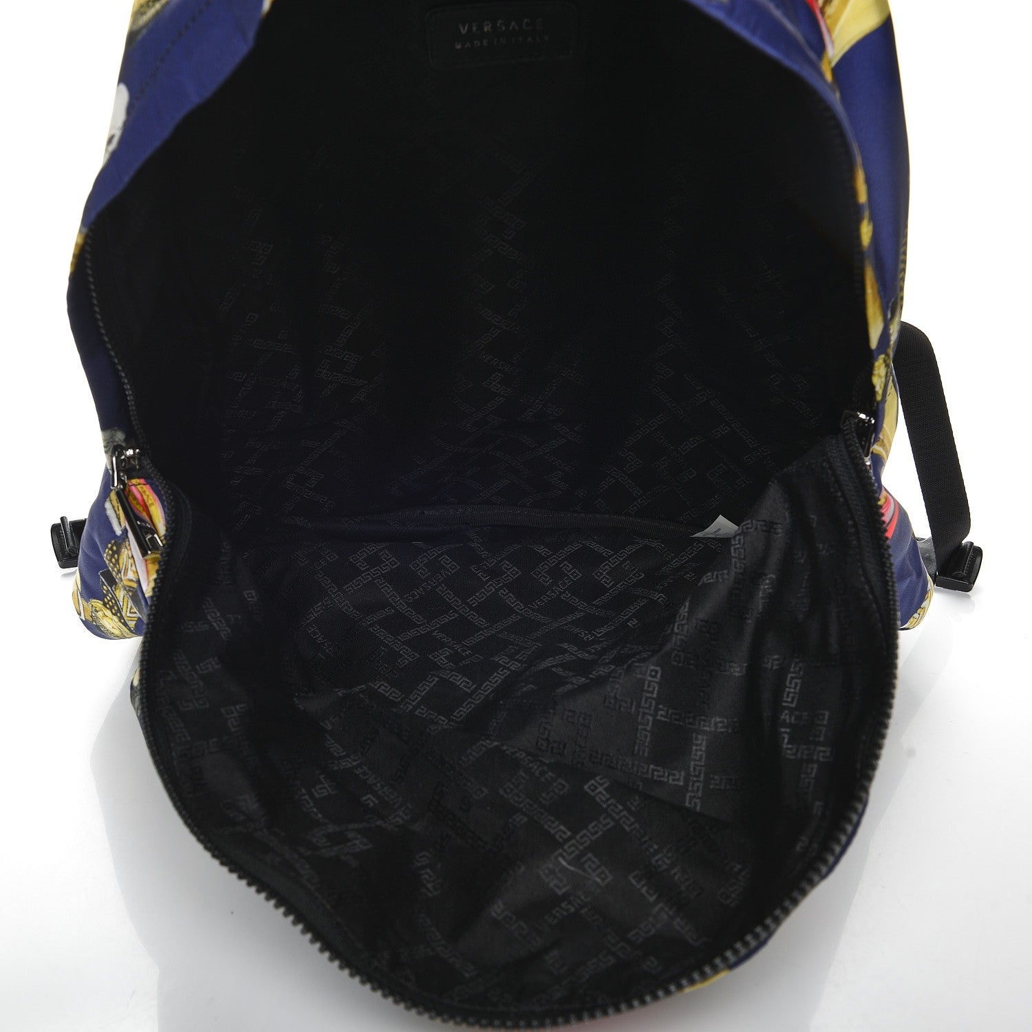 Versace Nylon Palazzo Medusa Belt Print Backpack Blue 5 of 10