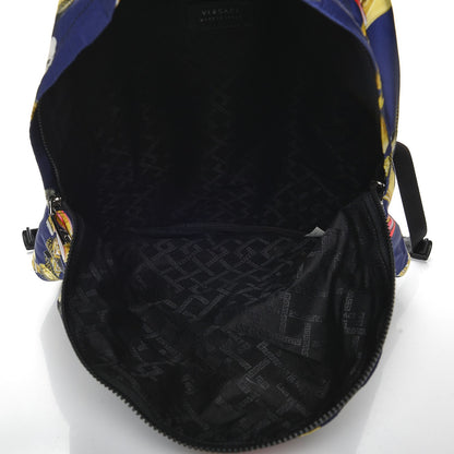 Versace Nylon Palazzo Medusa Belt Print Backpack Blue 5 of 10