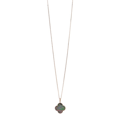 Van Cleef & Arpels 18K Rose Gold Gray Mother of Pearl Magic Alhambra Long Necklace 1 of 5