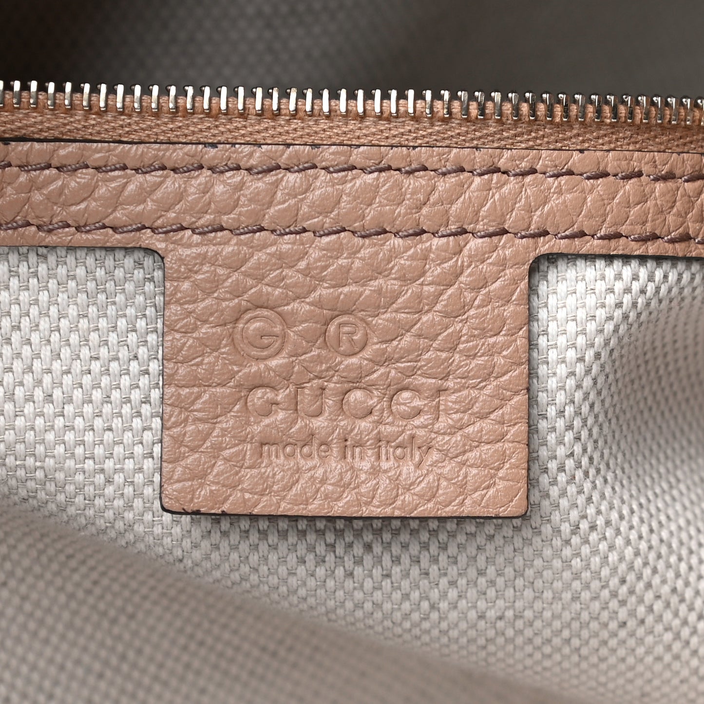 Pebbled Calfskin Medium Soho Chain Shoulder Bag Camelia