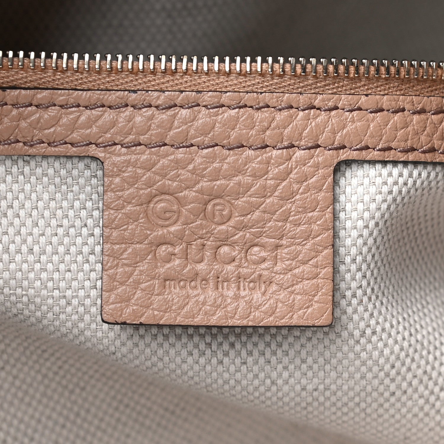 Gucci Pebbled Calfskin Medium Soho Chain Shoulder Bag Camelia 5 of 12