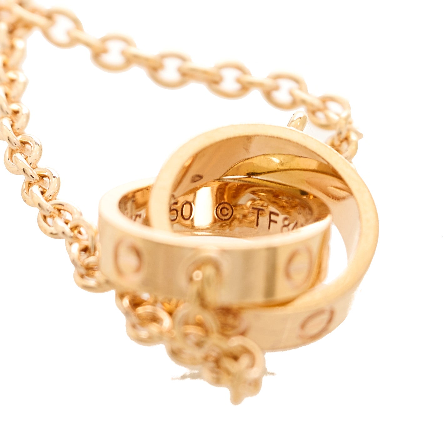 18K Pink Gold Interlocking LOVE Necklace