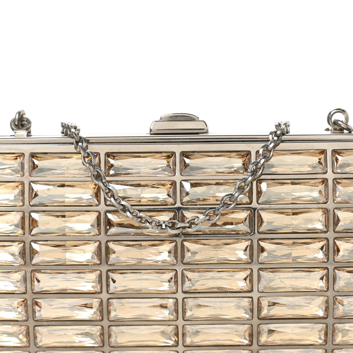Swarovski Crystal Goddess Clutch Champagne