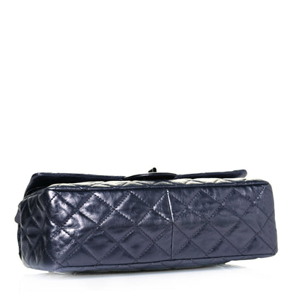 Chanel Metallic Aged Calfskin Quilted 2.55 Reissue 226 Flap Blue 4 of 11