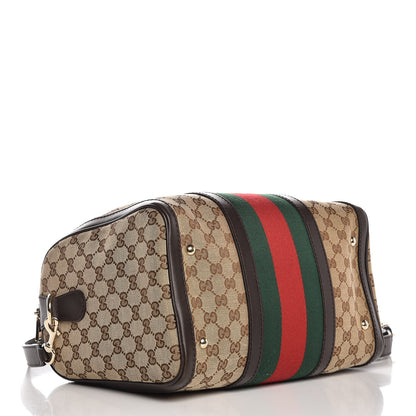 Gucci Monogram Vintage Web Medium Boston Dark Brown 5 of 14