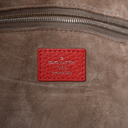 Louis Vuitton Cuir Taurillon Soft Lockit MM Rubis 6 of 13