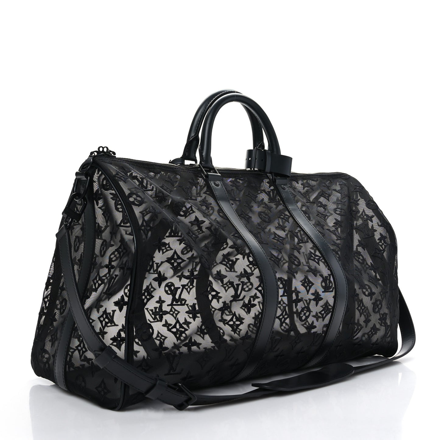Monogram See Through Keepall Bandouliere 50 Black