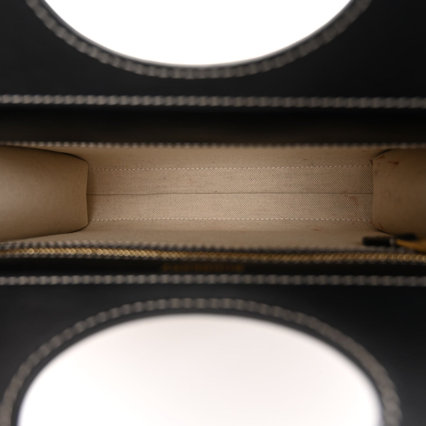 Smooth Calfskin Canvas Two Tone Mini Pocket Bag Black Tan