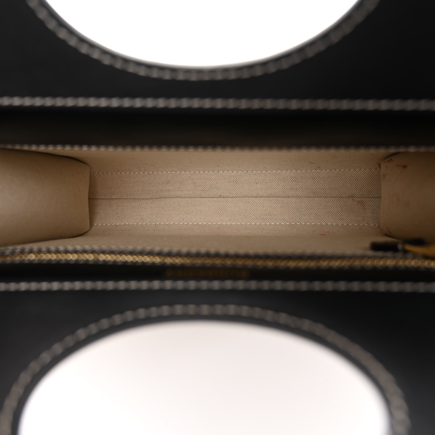 Burberry Smooth Calfskin Canvas Two Tone Mini Pocket Bag Black Tan 5 of 10