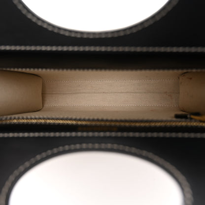 Burberry Smooth Calfskin Canvas Two Tone Mini Pocket Bag Black Tan 5 of 10