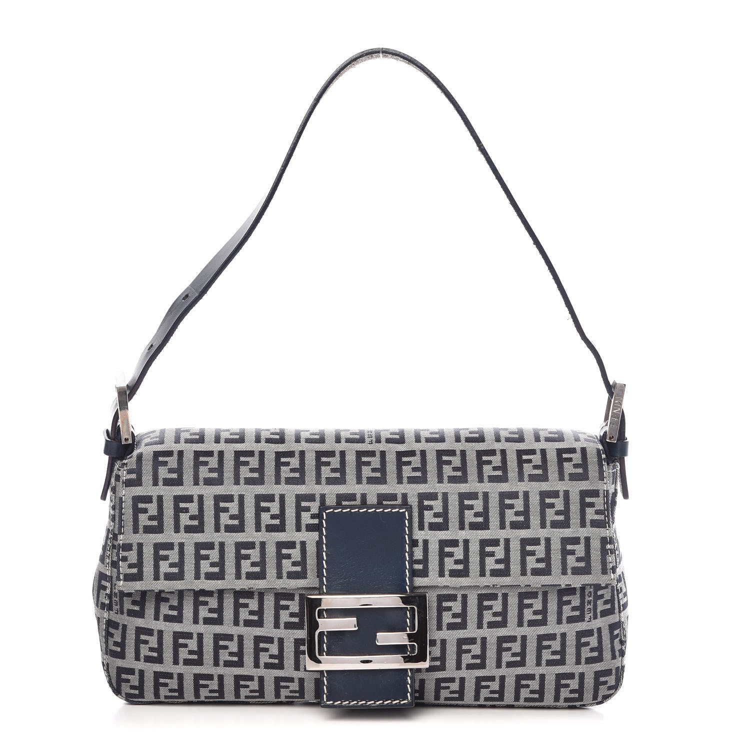 Fendi Zucchino Mini Mama Baguette Navy 1 of 10