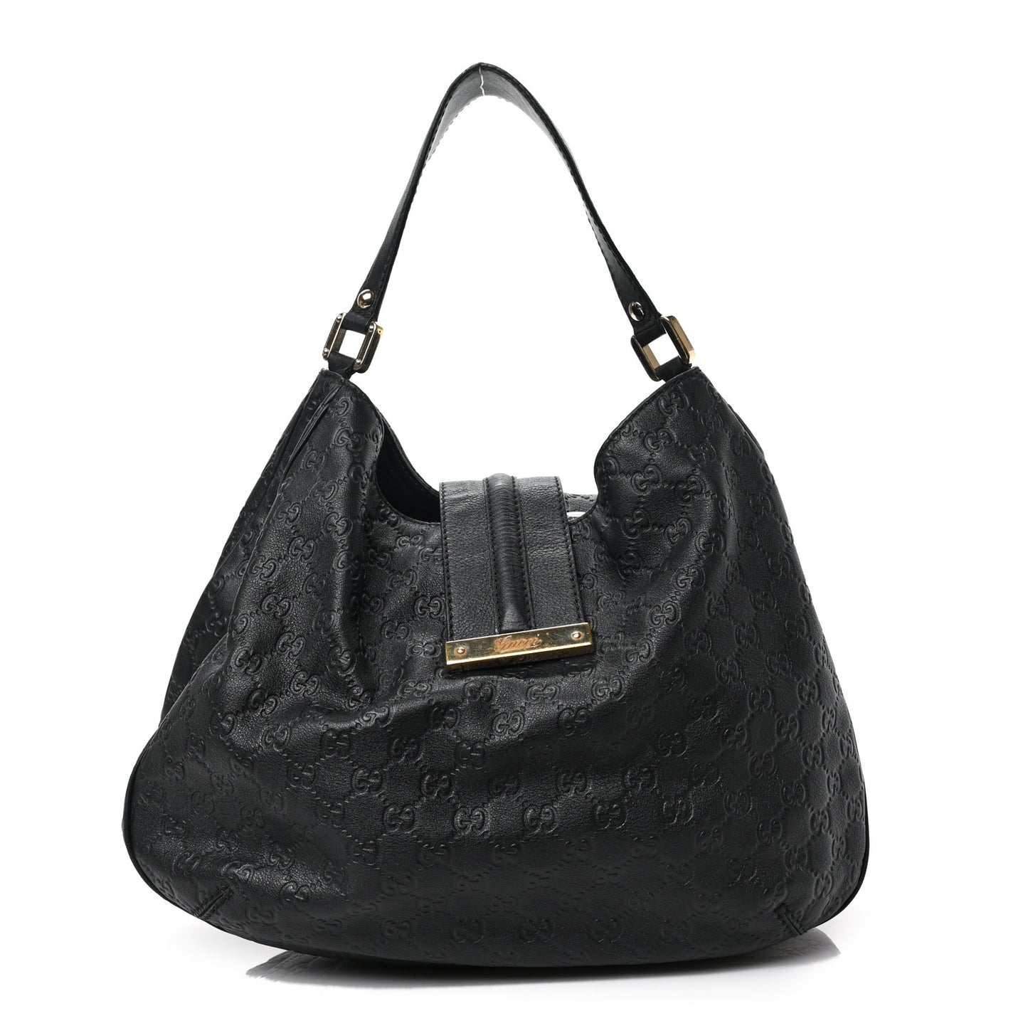 Guccissima Large New Ladies Web Hobo Black