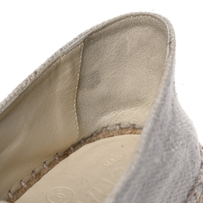 Chanel Canvas Velvet CC Espadrilles 39 Beige Black 11 of 12