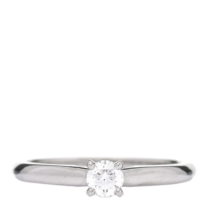 Cartier Platinum Diamond .19ct Solitaire Engagement Ring 50 5.25 1 of 8