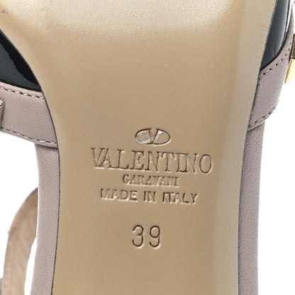 Valentino Garavani Patent Nappa Rockstud Ankle Strap 65mm Pumps 39 Black Poudre 6 of 7