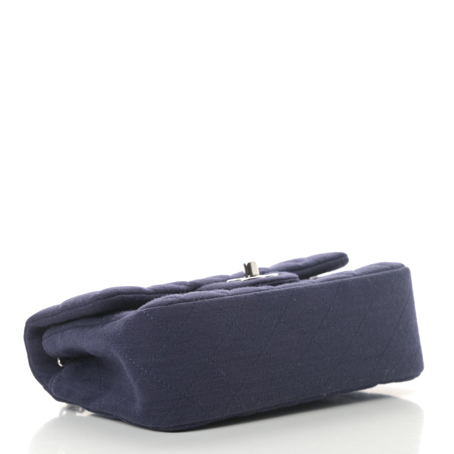 Chanel Jersey Quilted Mini Rectangular Flap Navy 4 of 11